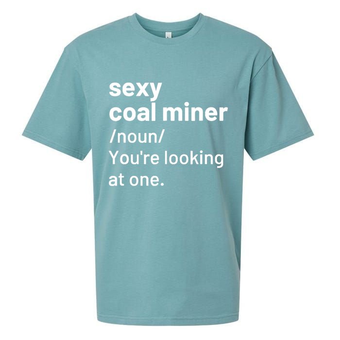 Sexy Coal Miner Definition Funny Mining Sueded Cloud Jersey T-Shirt