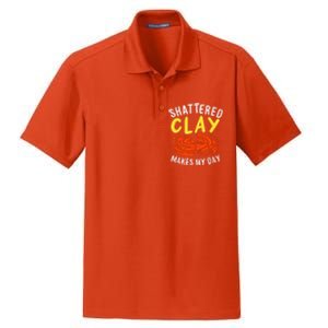 Shattered Clay Makes My Day Dry Zone Grid Polo