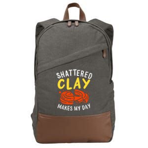 Shattered Clay Makes My Day Cotton Canvas Backpack