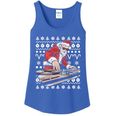 Santa Claus Music Dj Ugly Christmas Tacky Xmas Design Cute Gift Ladies Essential Tank