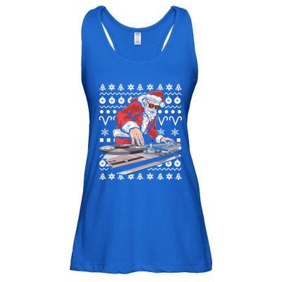 Santa Claus Music Dj Ugly Christmas Tacky Xmas Design Cute Gift Ladies Essential Flowy Tank