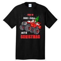 Santa Claus Monster Truck Christmas Xmas Tall T-Shirt