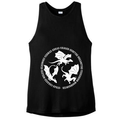 Syrax Caraxes Meleys Seasmoke House Targaryen Dragon Ladies PosiCharge Tri-Blend Wicking Tank