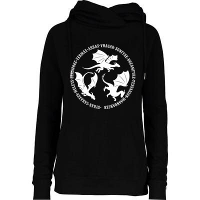 Syrax Caraxes Meleys Seasmoke House Targaryen Dragon Womens Funnel Neck Pullover Hood