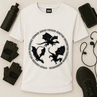 Syrax Caraxes Meleys Seasmoke House Targaryen Dragon Cooling Performance Crew T-Shirt