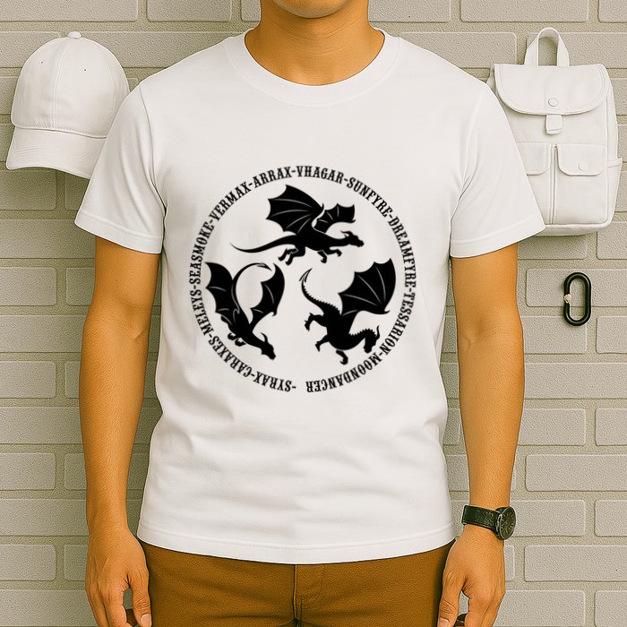 Syrax Caraxes Meleys Seasmoke House Targaryen Dragon T-Shirt