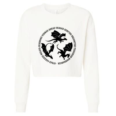 Syrax Caraxes Meleys Seasmoke House Targaryen Dragon Cropped Pullover Crew