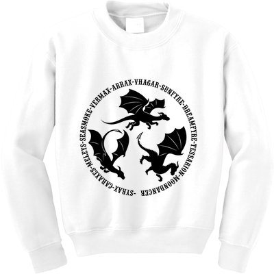 Syrax Caraxes Meleys Seasmoke House Targaryen Dragon Kids Sweatshirt