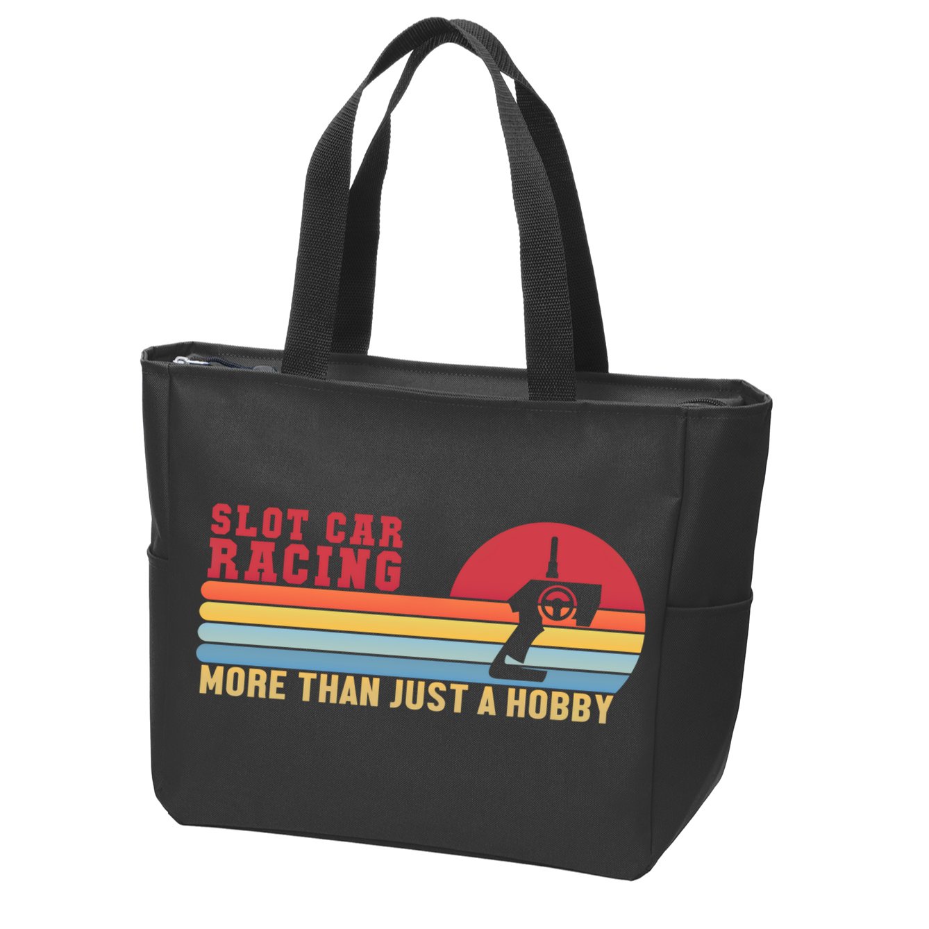 Slot Car More Than A Hobby Mini Car Drag Racing Slot Car Gift Zip Tote Bag