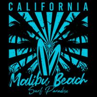 Surfing California Malibu Beach Surf Paradise Cool Summer Gift 16 in Basic Backpack