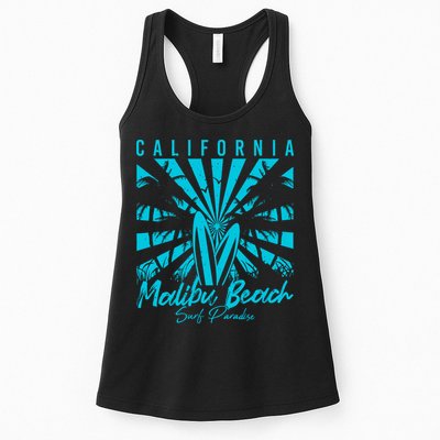 Surfing California Malibu Beach Surf Paradise Cool Summer Gift Womens Tank Top