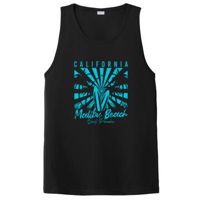 Surfing California Malibu Beach Surf Paradise Cool Summer Gift PosiCharge Competitor Tank