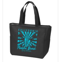 Surfing California Malibu Beach Surf Paradise Cool Summer Gift Zip Tote Bag