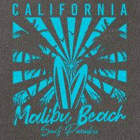 Surfing California Malibu Beach Surf Paradise Cool Summer Gift Cotton Canvas Backpack