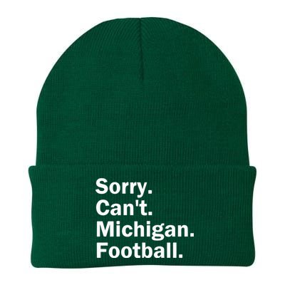 Sorry Cant Michigan Football Knit Cap Winter Beanie