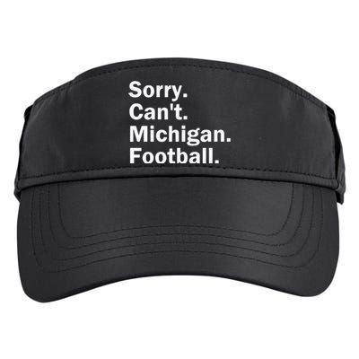 Sorry Cant Michigan Football Adult Drive Performance Visor