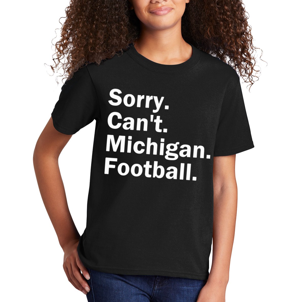 Sorry Cant Michigan Football Kids T-Shirt