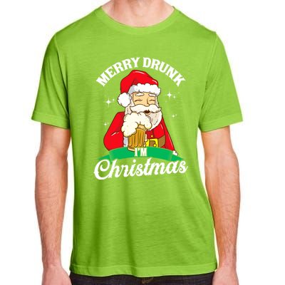 Santa Claus Merry Drunk I’M Christmas Print Funny Gift Adult ChromaSoft Performance T-Shirt