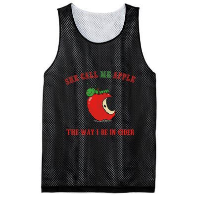 She Call Me Apple The Way I Be In Cider Mesh Reversible Basketball Jersey Tank