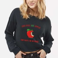 She Call Me Apple The Way I Be In Cider Cropped Pullover Crew