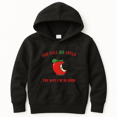 She Call Me Apple The Way I Be In Cider Kids Hoodie