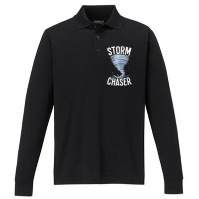 Storm Chaser Meteorologists Meteorology Performance Long Sleeve Polo