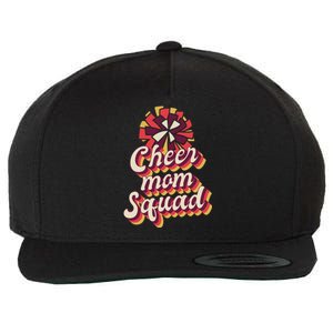 S Cheer Mom Squad Gift Pom Pom Retro Cheerleader Meaningful Gift Wool Snapback Cap