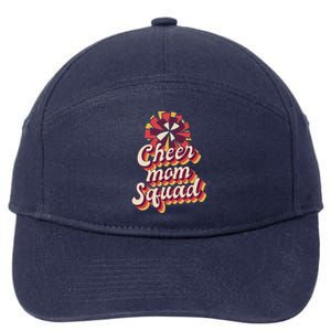 S Cheer Mom Squad Gift Pom Pom Retro Cheerleader Meaningful Gift 7-Panel Snapback Hat