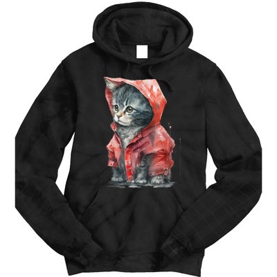 Sweet Cat Motifs Cat Tie Dye Hoodie