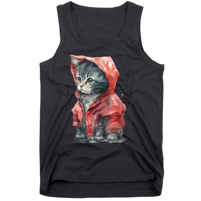 Sweet Cat Motifs Cat Tank Top