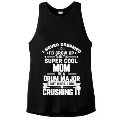 Super Cool Mom Of A Drum Major Funny Marching Band Gift Ladies PosiCharge Tri-Blend Wicking Tank