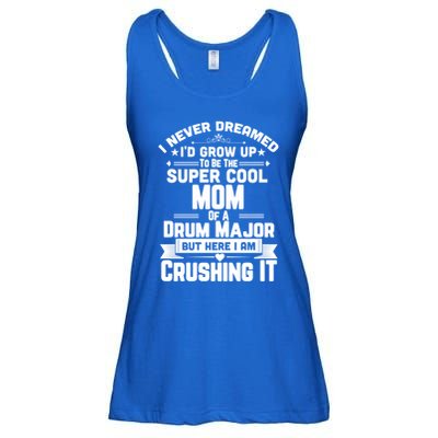 Super Cool Mom Of A Drum Major Funny Marching Band Gift Ladies Essential Flowy Tank