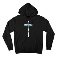 Semicolon Cross Mental Health Awareness Costume Warrior Hoodie