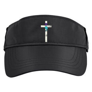 Semicolon Cross Mental Health Awareness Costume Warrior Adult Drive Performance Visor