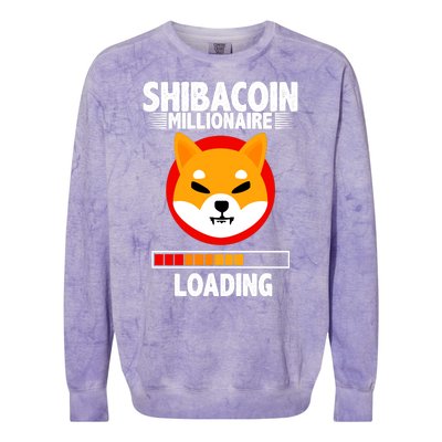 Shiba Coin Millionaire Loading Colorblast Crewneck Sweatshirt