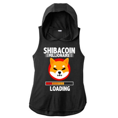 Shiba Coin Millionaire Loading Ladies PosiCharge Tri-Blend Wicking Draft Hoodie Tank