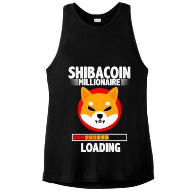 Shiba Coin Millionaire Loading Ladies PosiCharge Tri-Blend Wicking Tank