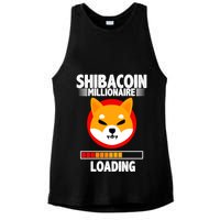 Shiba Coin Millionaire Loading Ladies PosiCharge Tri-Blend Wicking Tank