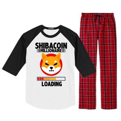 Shiba Coin Millionaire Loading Raglan Sleeve Pajama Set