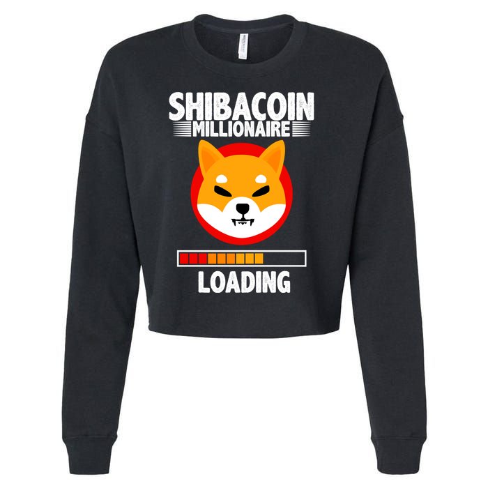 Shiba Coin Millionaire Loading Cropped Pullover Crew