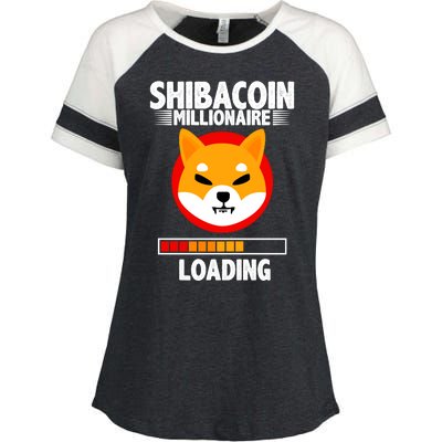 Shiba Coin Millionaire Loading Enza Ladies Jersey Colorblock Tee