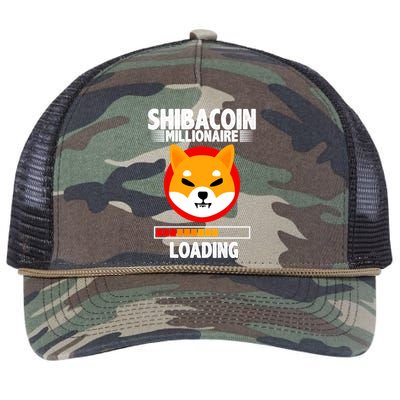 Shiba Coin Millionaire Loading Retro Rope Trucker Hat Cap