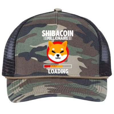 Shiba Coin Millionaire Loading Retro Rope Trucker Hat Cap