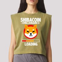 Shiba Coin Millionaire Loading Garment-Dyed Women's Muscle Tee