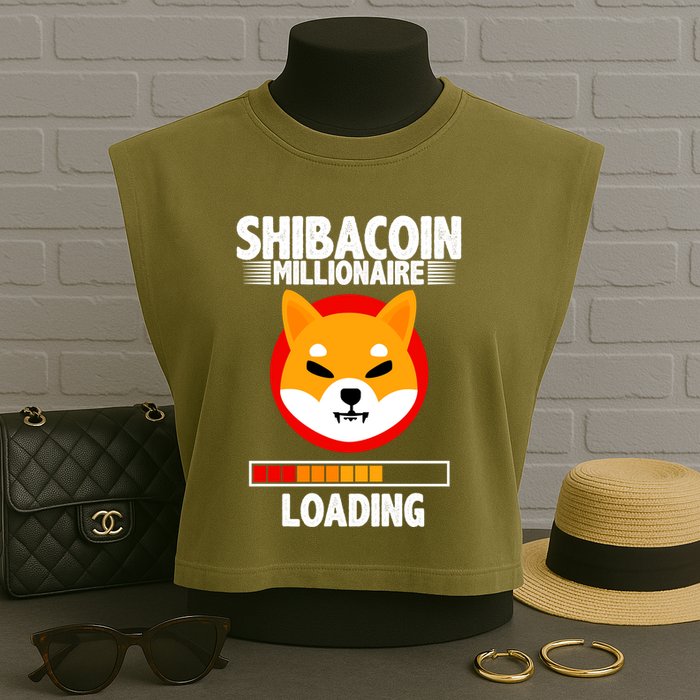 Shiba Coin Millionaire Loading Garment-Dyed Women's Muscle Tee