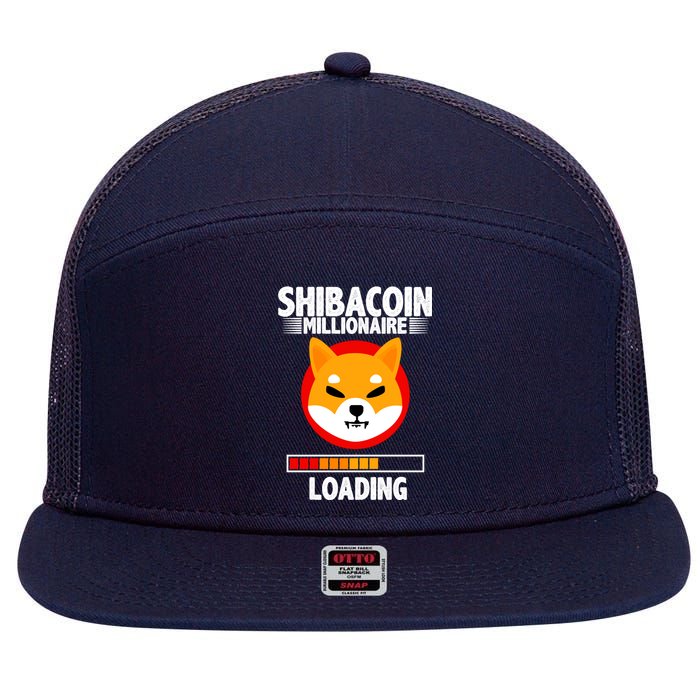 Shiba Coin Millionaire Loading 7 Panel Mesh Trucker Snapback Hat