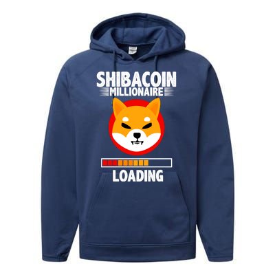 Shiba Coin Millionaire Loading Performance Fleece Hoodie