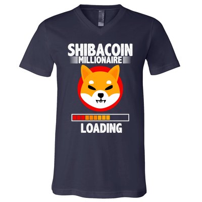 Shiba Coin Millionaire Loading V-Neck T-Shirt