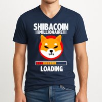Shiba Coin Millionaire Loading V-Neck T-Shirt