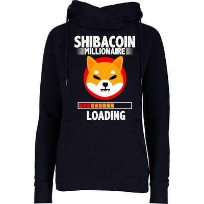 Shiba Coin Millionaire Loading Womens Funnel Neck Pullover Hood